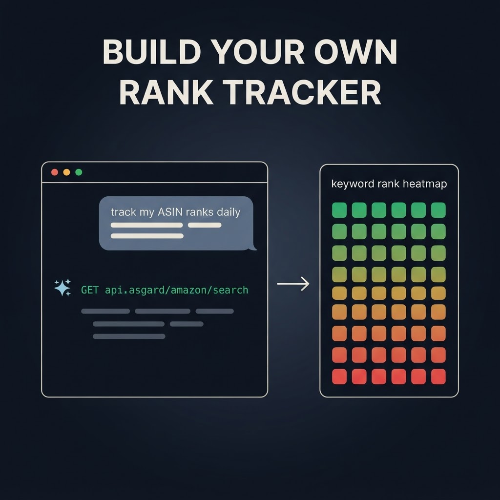 Build your own Amazon keyword rank tracker in a day with Claude Code + Asgard